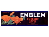 Emblem Emperor Grape Crate Label