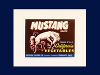 Mustang California Crate Label