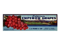 California Emperor Grapes Crate Label