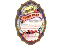 Lynas Imperial Tooth Wash Label