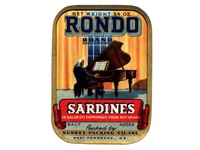 1930 Rondo American Sardines Label