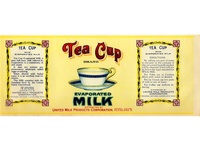 Tea Cup Milk Label