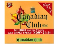 Canadian Club Cigar Box Label