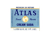 Atlas Cream Soda Label - Small