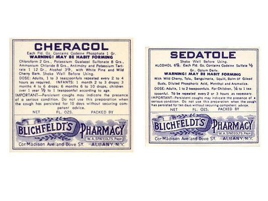 Blichfeldts Pharmacy Label Collection
