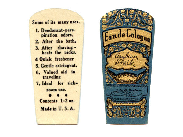 Arabian Sheik Cologne Label
