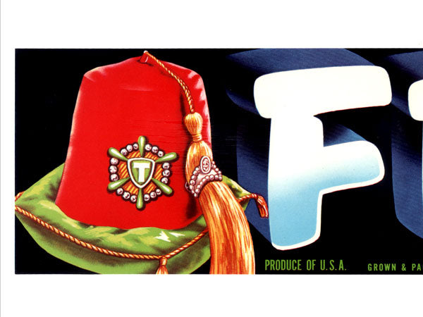 Fez Fruit Crate Label
