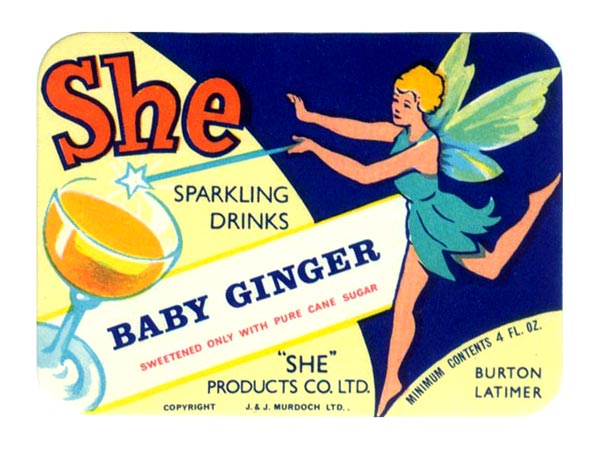 She Baby Ginger Soda Label