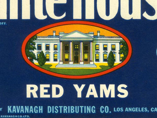White House Red Yams California Crate Label
