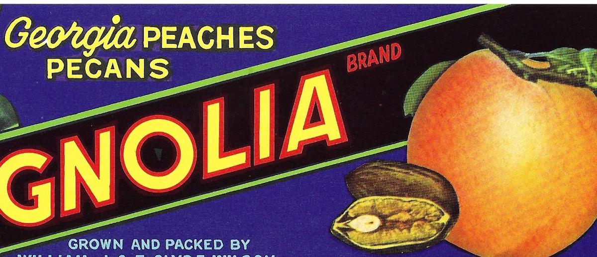 Magnolia Brand Georgia Peach & Pecan Crate Label