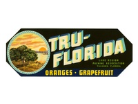 Tru-Florida Citrus Crate Label
