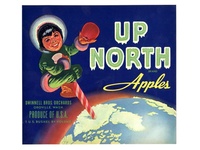 Up North Washington Apple Crate Label