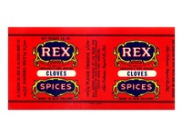 Rex Spices Cloves Label