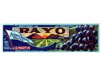 RAYO Alicante Bouschet Grape Crate Label