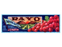 RAYO Emperor Grape Crate Label