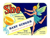 She Baby Ginger Soda label