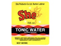 She Pixie Tonic Water Label