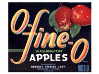 O-Fine-O Washington Apple Crate Label