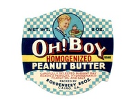 Oh! Boy Georgia Peanut Butter Label