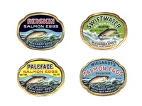 Vintage Wiegardt Salmon Eggs Labels