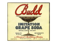 Budd Imitation Grape Soda Label