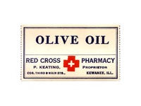 Red Cross Olive Oil Label