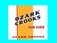 Ozark Crooks Rum Cured Cigar Label