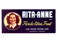 Rita-Anne Florida Citrus Crate Label