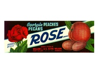 Rose Brand Georgia Peaches & Pecans Crate Label