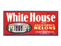 White House California Melon Crate Label