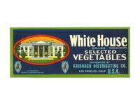White House California Vegetables Crate Label