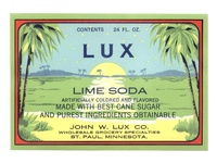 LUX Lime Soda Vintage Label