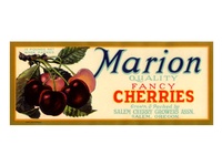 Marion Oregon Cherries Crate label
