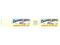 Columbia Crest Brand Smoked Oysters Label