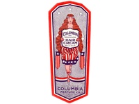 Columbia Hair Cream label