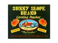 Sunny Slope Farms South Carolina Peach Crate Label