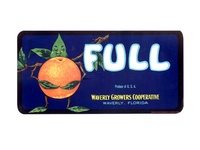 Full Brand Florida Citrus Crate Label