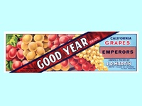 Good Year California Grape Crate Label
