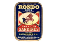 1920 Rondo American Sardines Label
