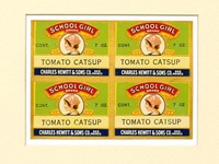 School Girl Catsup Labels