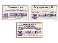 Phelps Drug Store Labels