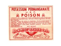Schmidt Drugs Potassium Permanganate Poison Label