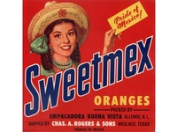 Sweetmex Orange Crate Label