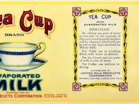 Tea Cup Milk Label