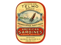 Telmo Brand Fried Sardines Label