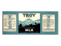Troy Evaporated Milk Label