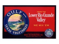 1950s Gulf Brand Vegetable Crate Label