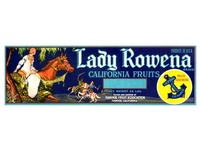 Lady Rowena California Grape Crate Label
