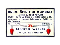 Arom. Spirit of Ammonia Vintage Label