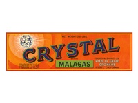 Crystal California Malagas Grape Crate Label